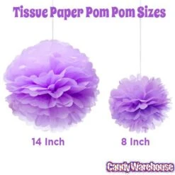 Candy Shop -Candy Shop tissue paper 14 inch pom pom lavender candy warehouse 2